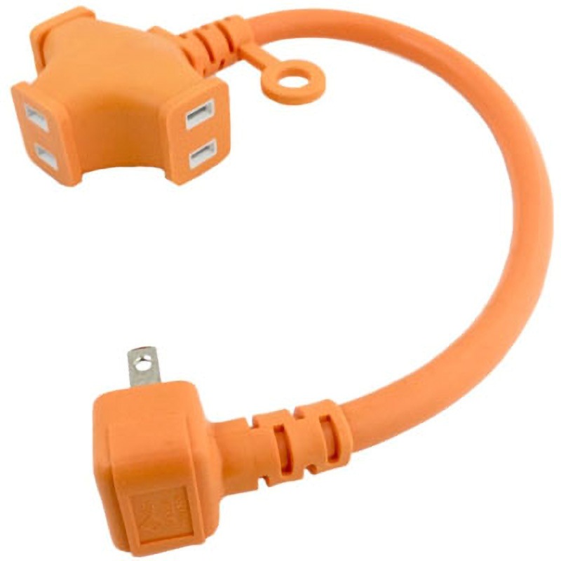 CWP-15035(OR) ショートタップ 35cm 3ツ口 YAMAZEN(山善) VCT1.25×2芯