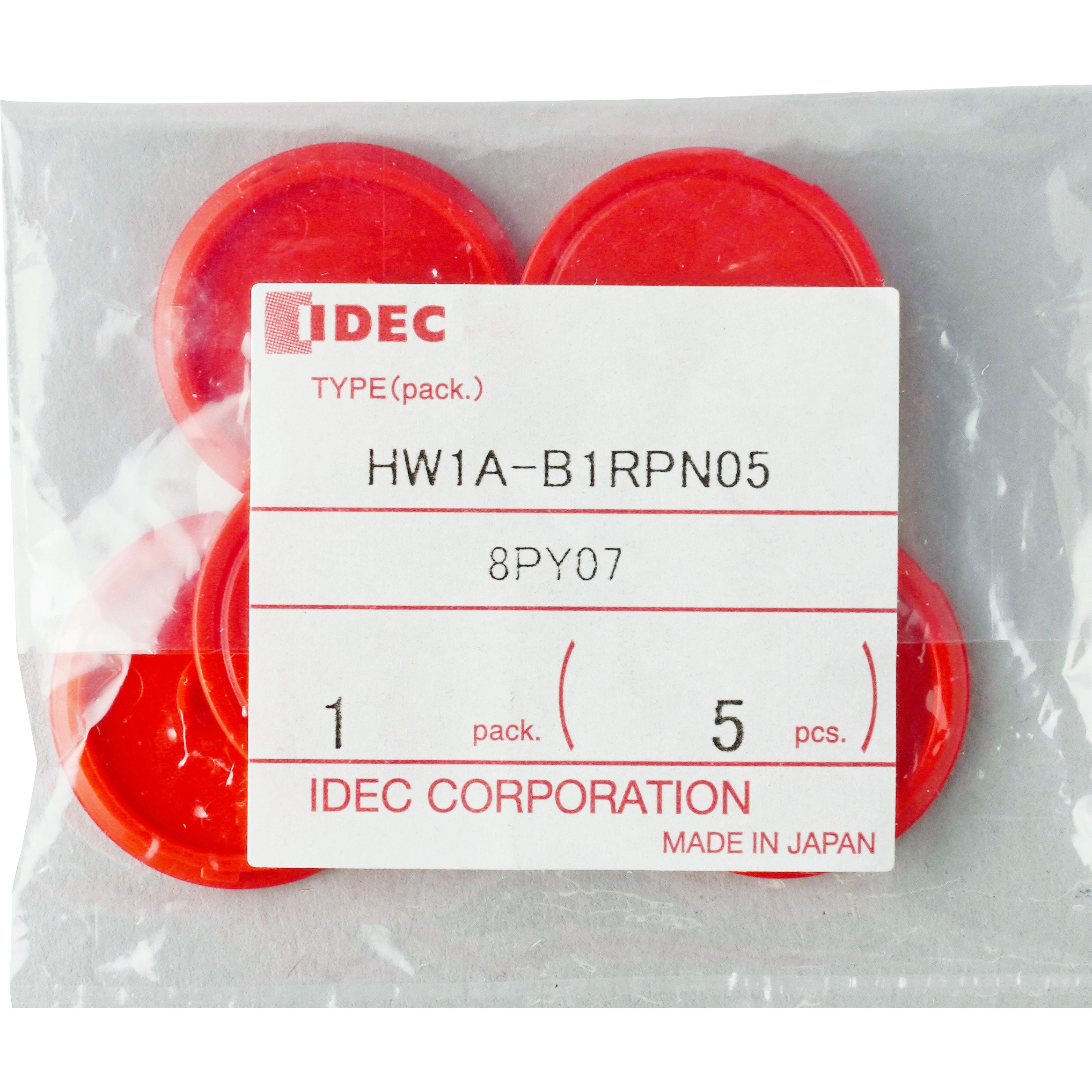 HW1AB1RPN05 HWシリーズ 押ボタンスイッチ IDEC(和泉電気) 平形用 1箱