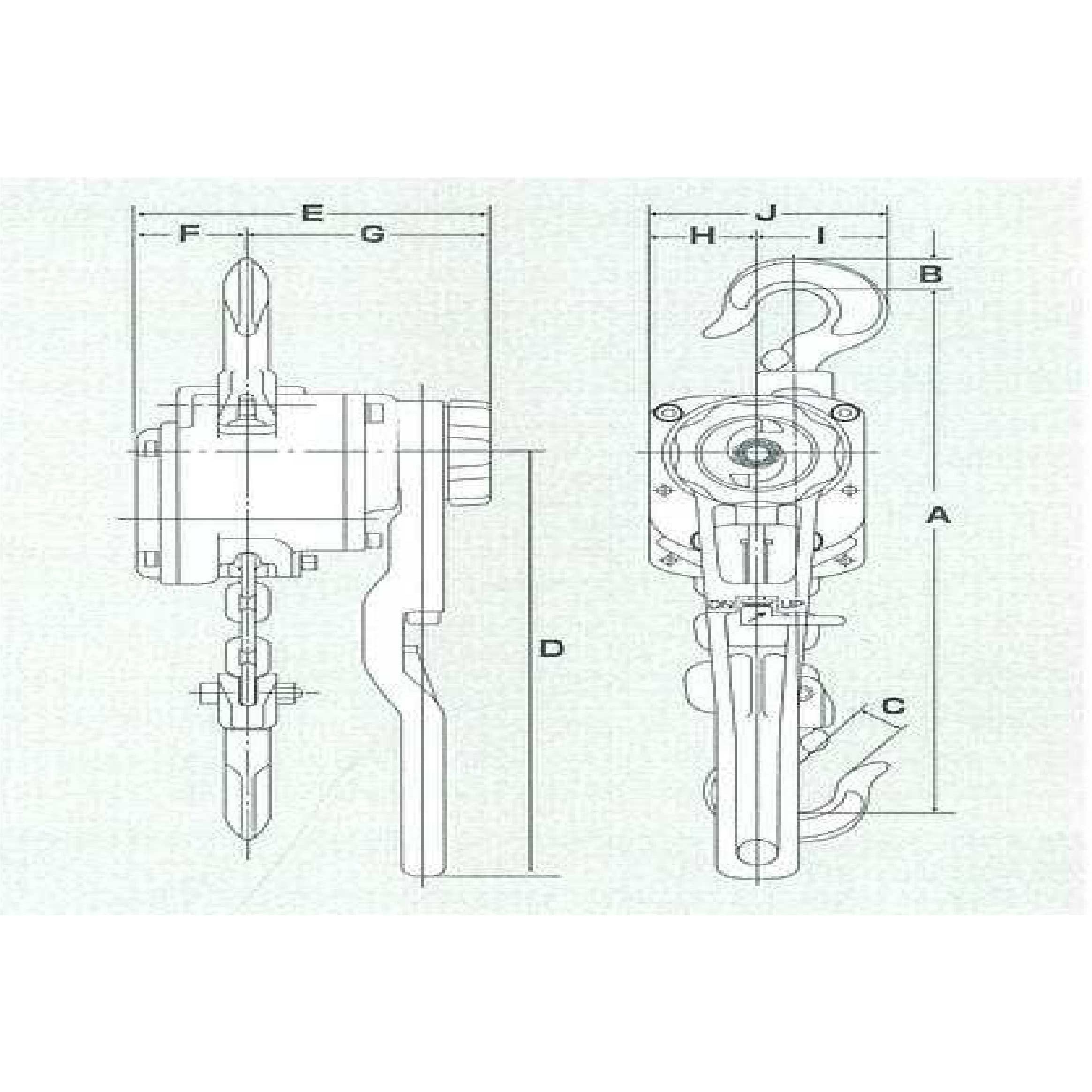 LA1TON アルミ製ラチェットレバーホイスト ヒッパラー 荷重1t - 【通販モノタロウ】