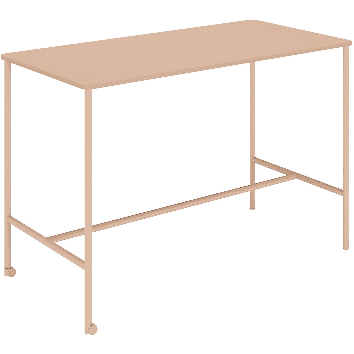 TAN-MK1507H1-9G9G1 テーブル エニー 長方形 ハイタイプ(配送・設置サービス付き) コクヨ キャスターあり アッシュピンク 高さ1000mm幅1500mm奥行750mm  TAN-MK1507H1-9G9G1