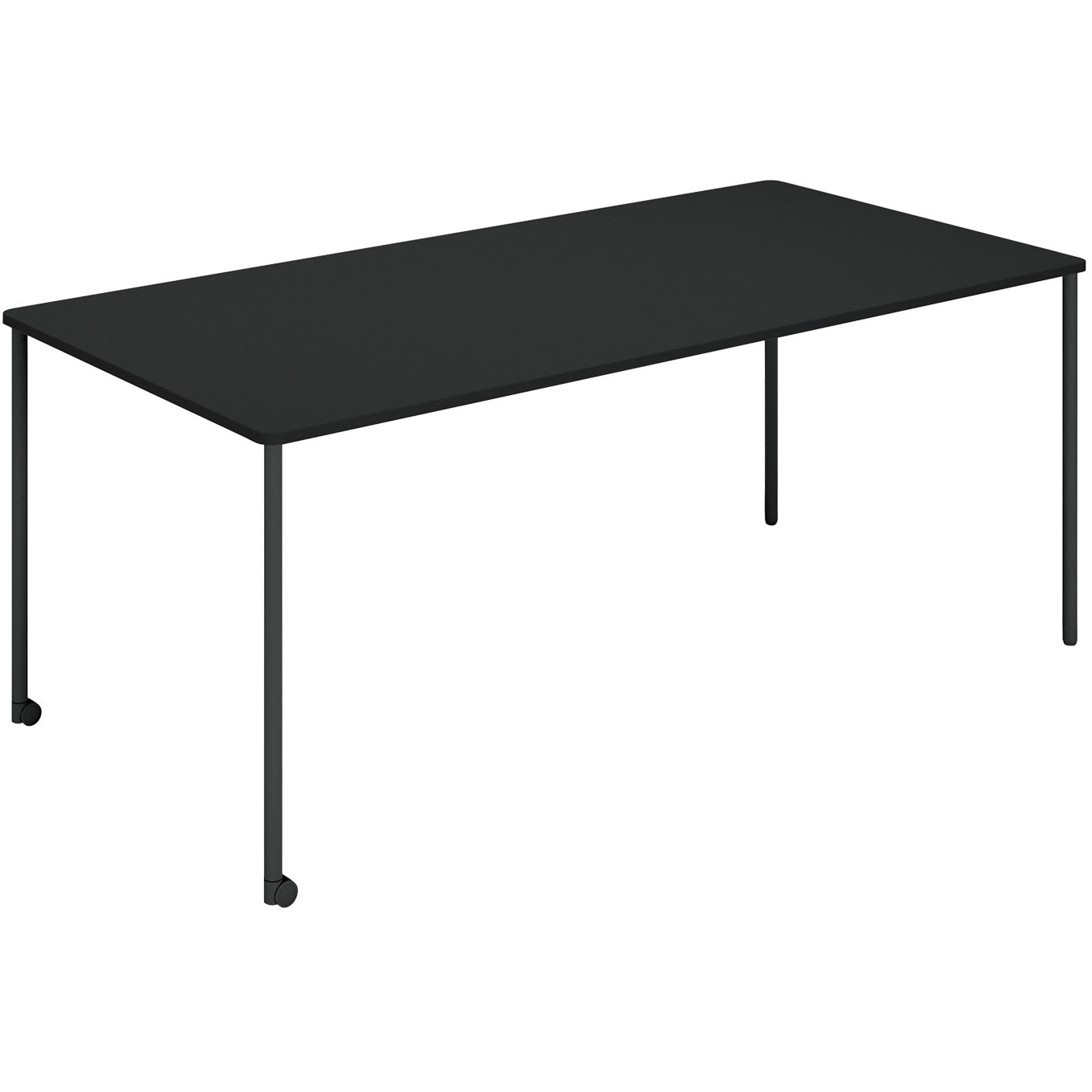 TAN-MK1809M1-6A6A1 テーブル エニー 長方形 ミドルタイプ(配送・設置サービス付き) コクヨ キャスターあり ブラック 高さ720mm幅1800mm奥行900mm  TAN-MK1809M1-6A6A1