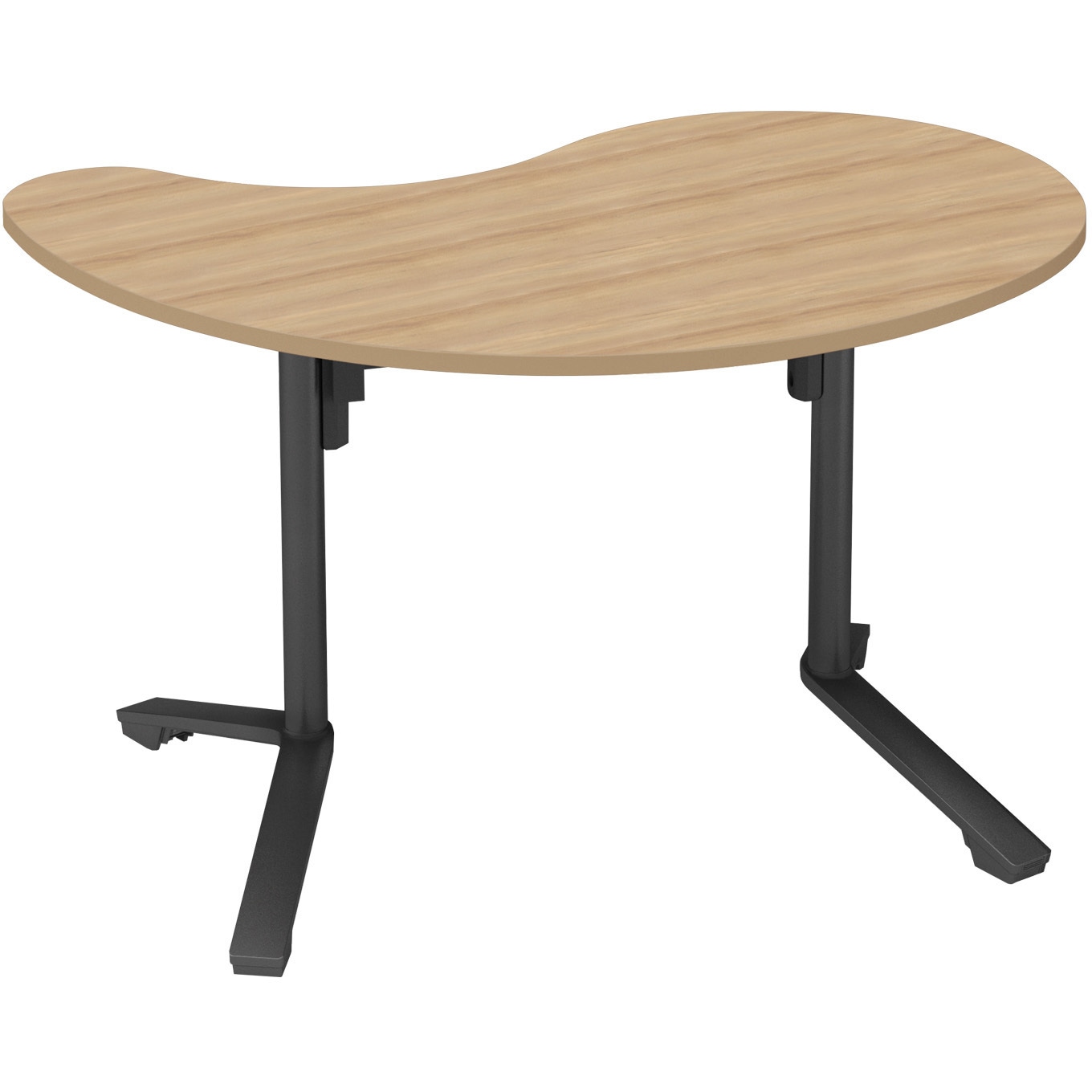 TIN-FM1208M-BY3Y31 フラップテーブル イニシア  勾玉形(配送・設置サービス付き) コクヨ ティンバーミディアム 高さ720mm幅1240mm奥行760mm  TIN-FM1208M-BY3Y31