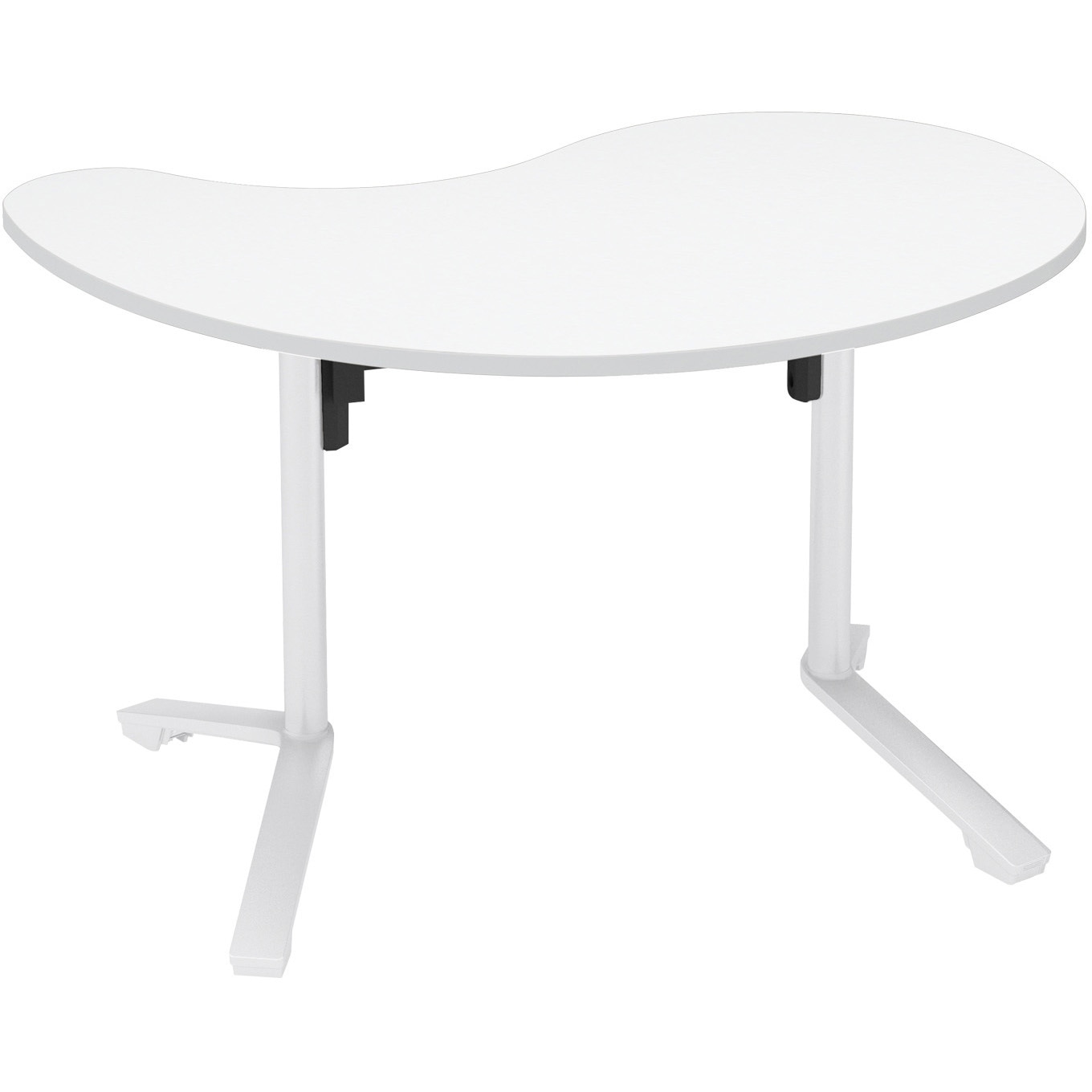 TIN-FM1208M-WPWPW1 フラップテーブル イニシア  勾玉形(配送・設置サービス付き) コクヨ ホワイト 高さ720mm幅1240mm奥行760mm  TIN-FM1208M-WPWPW1