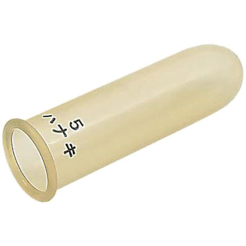 K-5 家庭用・工業用(アメ)指サック ハナキゴム 細長サイズ 1箱