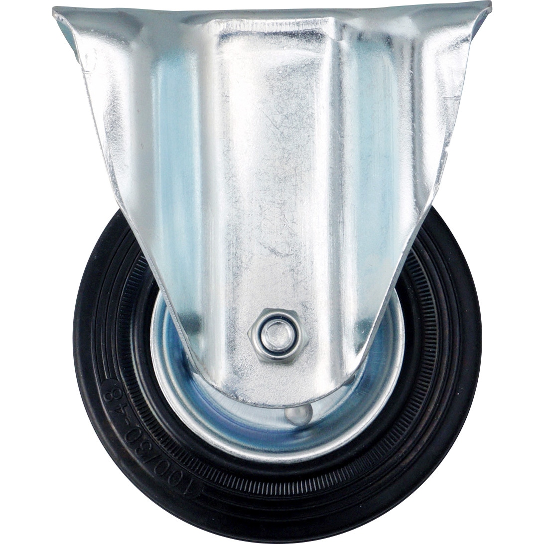 プレスキャスター 固定車 ゴム モノタロウ 車輪径100mm車輪幅