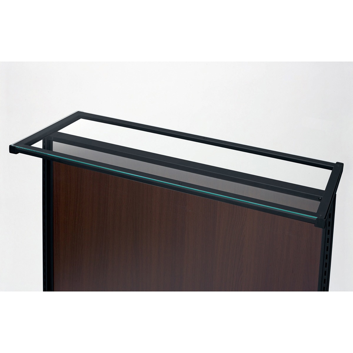 1001-1295 スタンダードフレーム(SF)中央両面タイプ用天板 W90cmタイプ ブラックフレーム用 ストア・エキスプレス ガラス天板   1001-1295