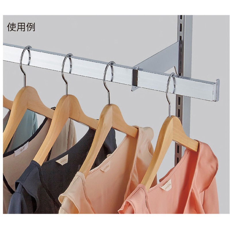 システム什器 貫通式角バーセット W90cm スリット芯々88.8cm用 ストア