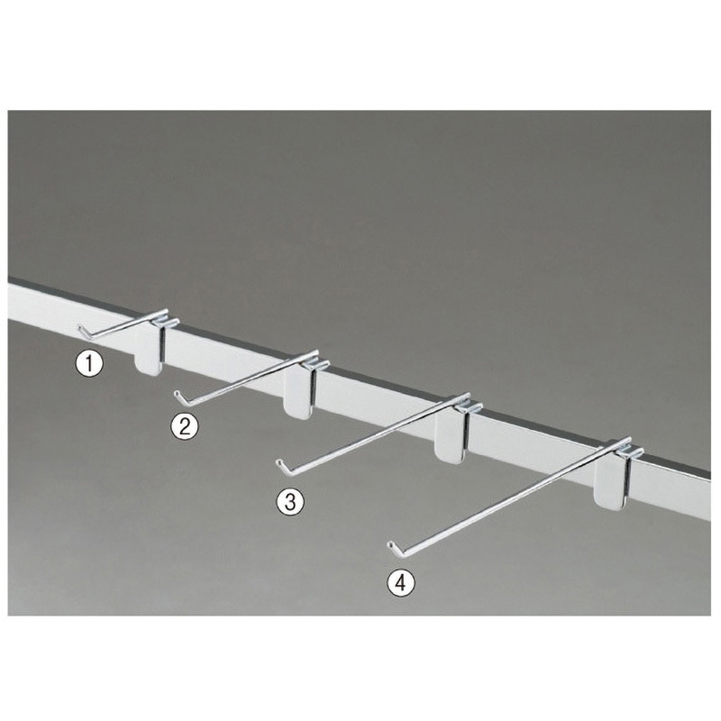 3320-320 システム什器 角バー用スリムフックハンガー(Φ4mm) ストア