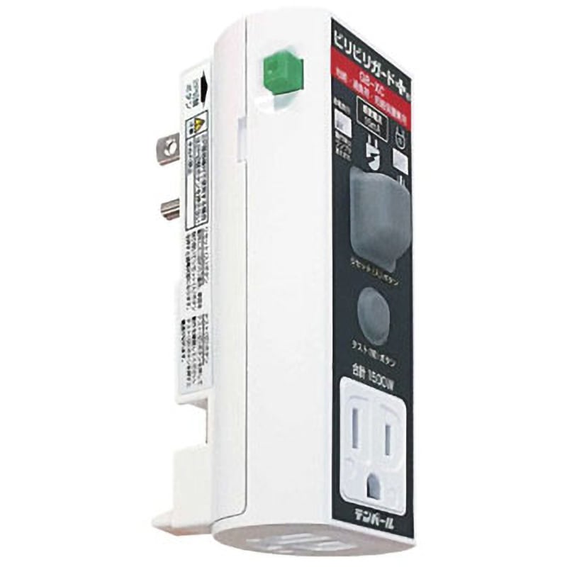 TA649TQ-15 接地極付プラグ形漏電遮断器(地絡保護専用) イチネンTASCO 1個 TA649TQ-15