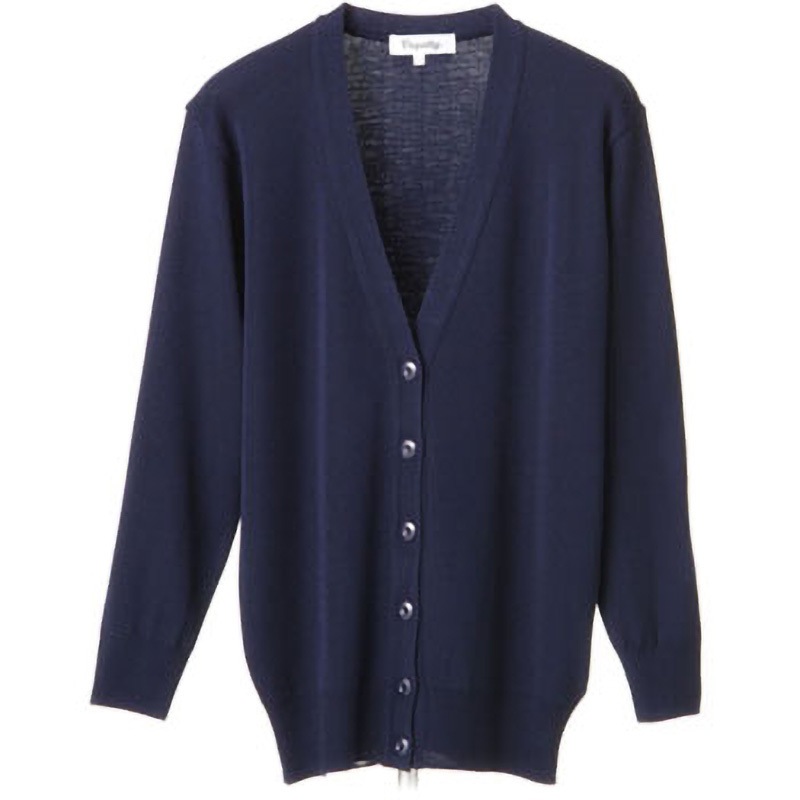 D-1002 抗ピル長袖ロングカーディガン D-PHASE(ディーフェイズ) ネイビー色 サイズLL  D-1002 4,858円