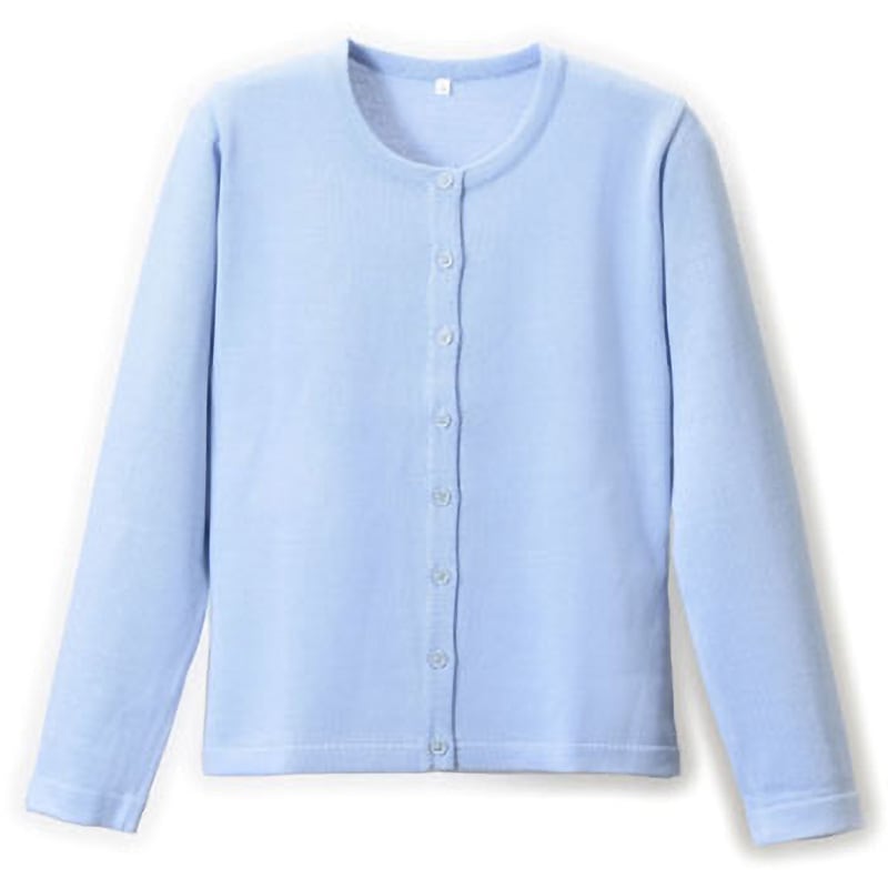 D-1005 抗ピル丸首カーディガン D-PHASE(ディーフェイズ) サックス色 サイズLL  D-1005