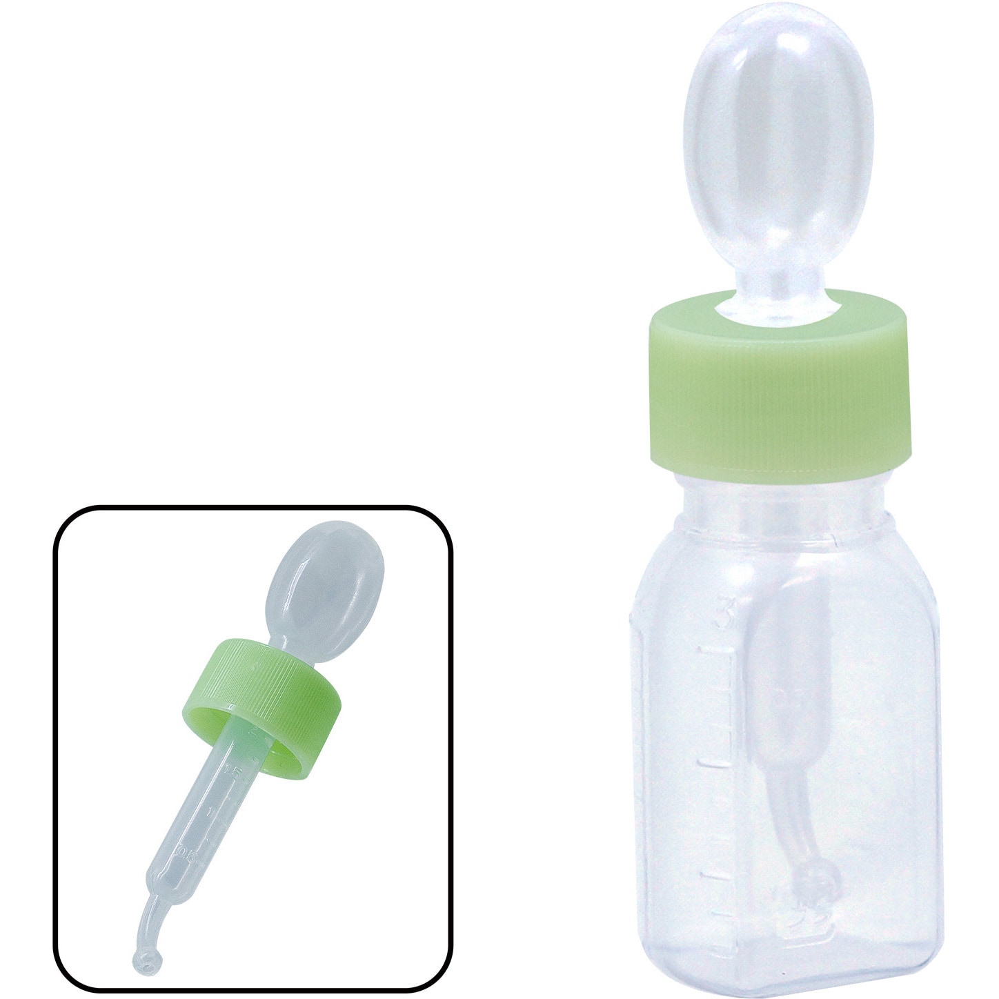 22000-015 スポイトキャップ付き小判投薬瓶(刻印目盛り) 金鵄製作所 容量30mL  1箱(200本) 22000-015