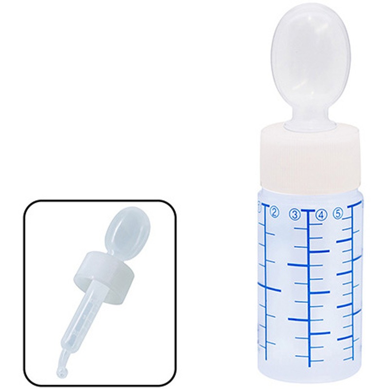 B2150-000WH スポイトキャップ付きNK投薬瓶(プリント目盛り) 金鵄製作所 容量30mL  1箱(200本) B2150-000WH