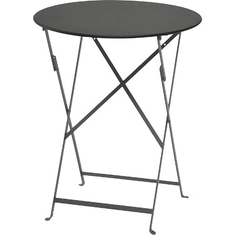 650211910 ビストロ ラウンドテーブル 折り畳み式 UNISON(ユニソン) 天板形状:丸 ダークグレー色