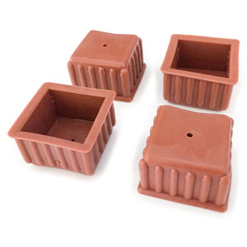 51-022 脚キャップ 角 ツチノ 四角 茶色 1セット(4個) 51-022