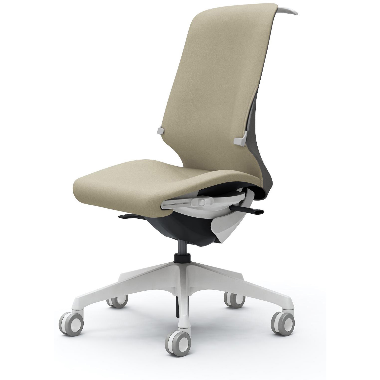 CT1BFD FXW2 スフィア，肘なし，ハイ，ホローウレタンC，座調節有，ハンガー有，ランバー有 オカムラ(岡村製作所) インターロック ホワイト   CT1BFD FXW2