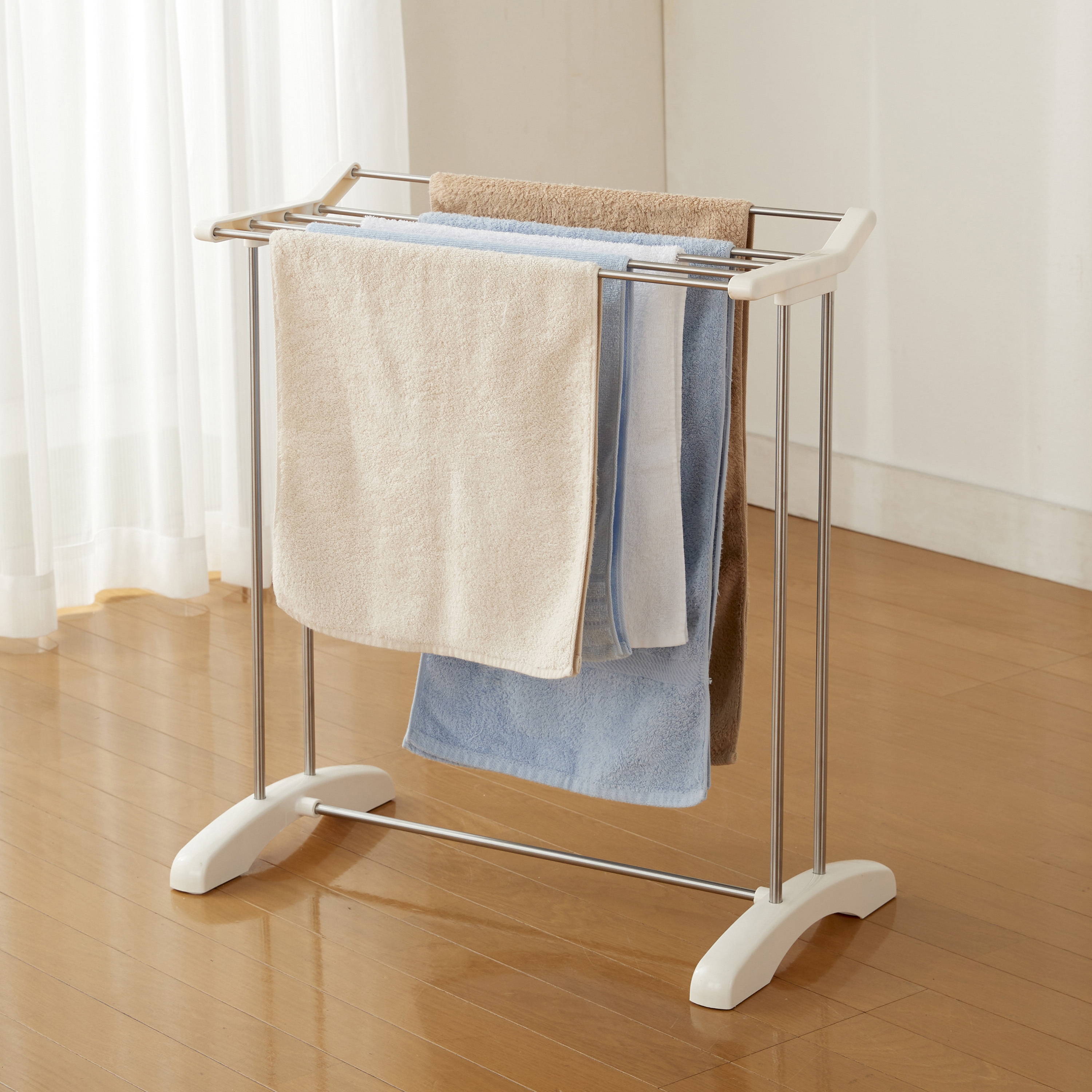 M010-04 タオルハンガー スタンド式 1個 モノタロウ 【通販