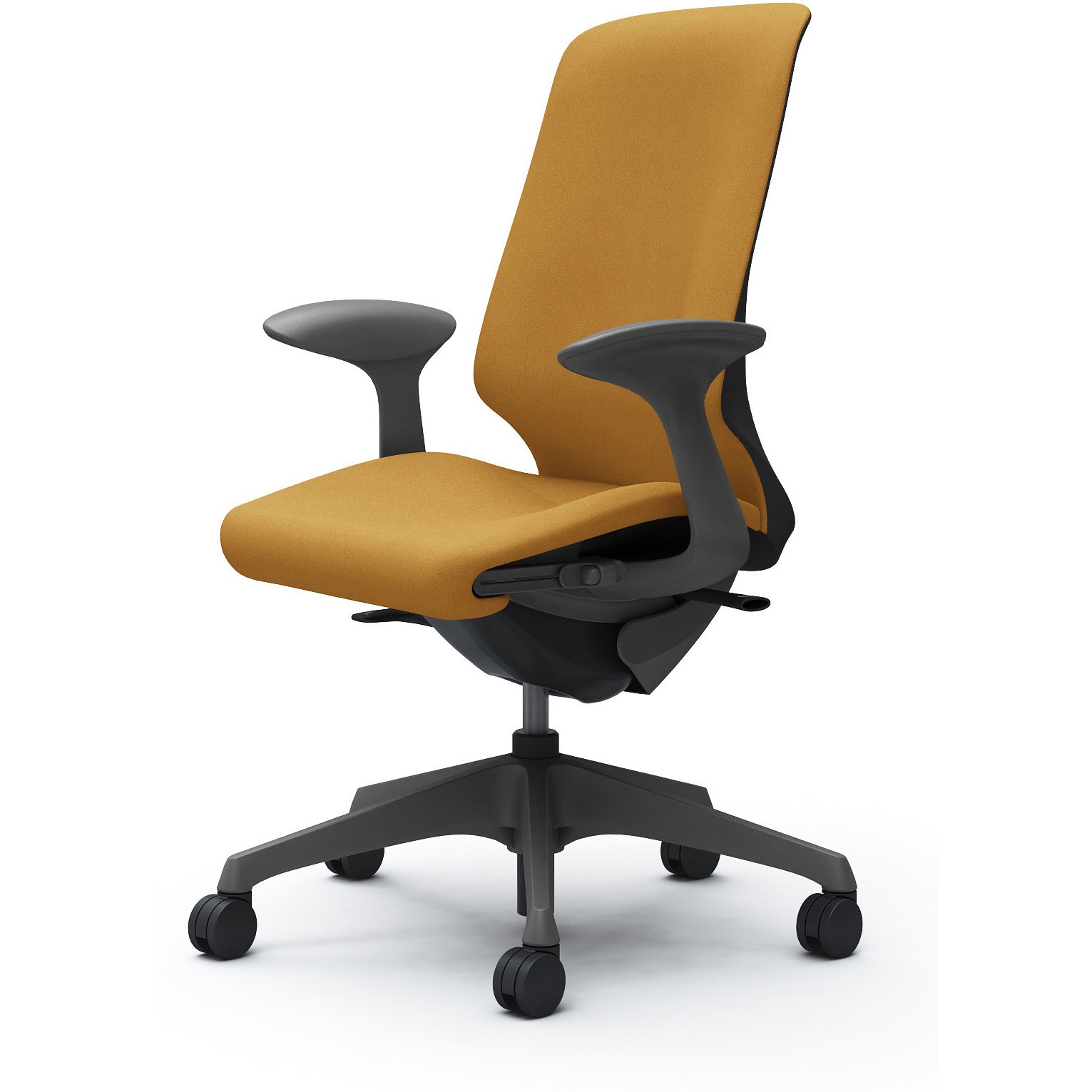 CT2AAE FXW7 スフィア，固定肘，ハイ，ノーマルナイロンC，座調節有 オカムラ(岡村製作所) インターロック ダークグレー   CT2AAE FXW7