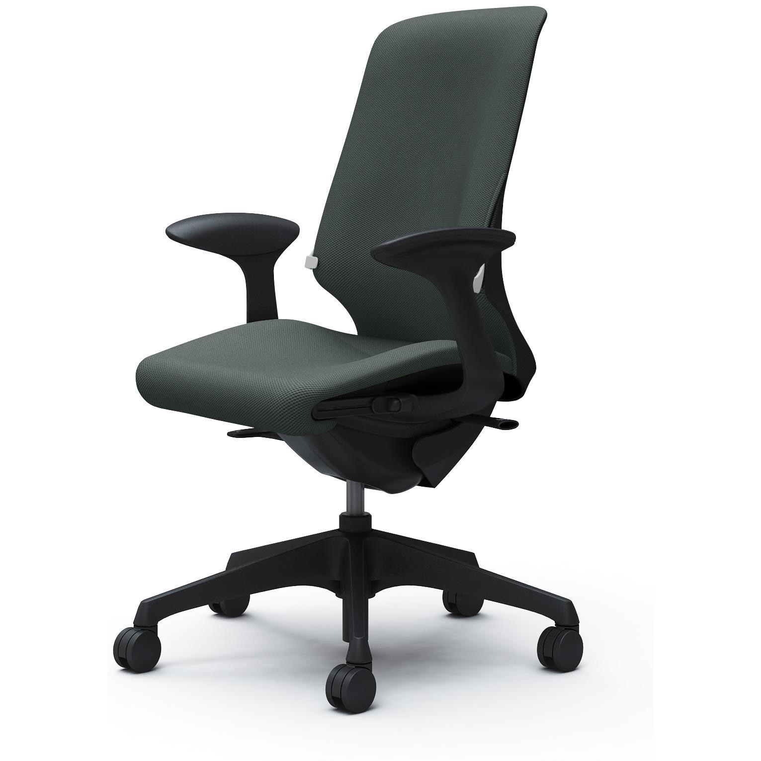 CT2AAB FRU5 スフィア，固定肘，ハイ，ノーマルナイロンC，座調節有，ランバー有 オカムラ(岡村製作所) リネット ブラック   CT2AAB FRU5