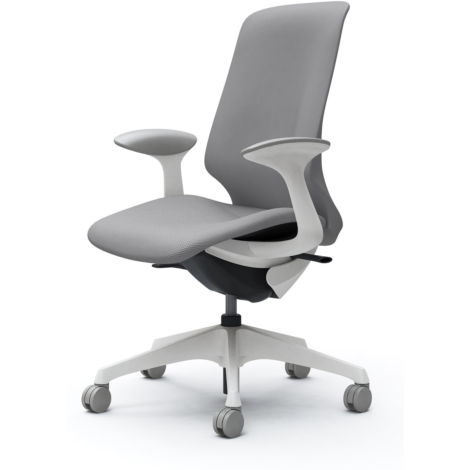 CT2CAC FRU3 スフィア，固定肘，ハイ，ノーマルナイロンC，座調節無 オカムラ(岡村製作所) リネット ホワイト   CT2CAC FRU3