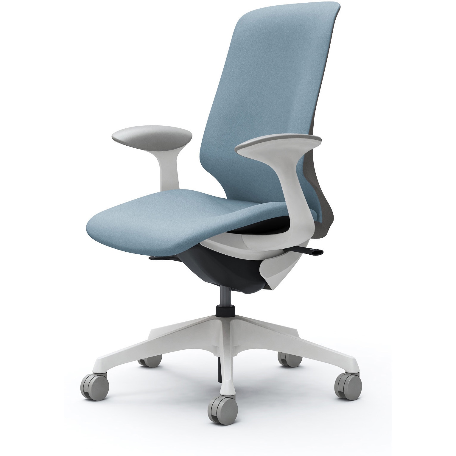 CT2CAC FXW9 スフィア，固定肘，ハイ，ノーマルナイロンC，座調節無 オカムラ(岡村製作所) インターロック ホワイト   CT2CAC FXW9