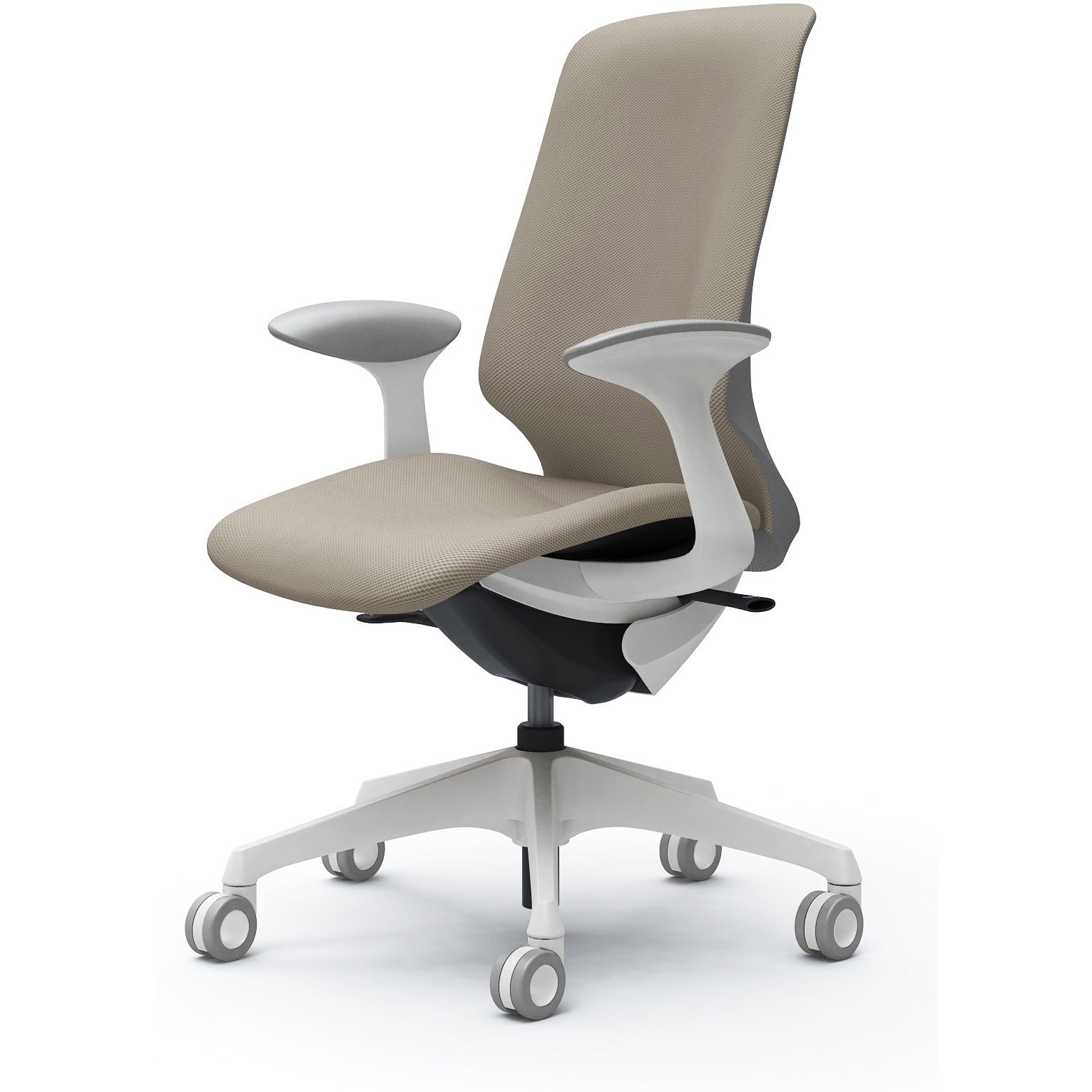 CT2CFC FRU7 スフィア，固定肘，ハイ，ホローウレタンC，座調節無 オカムラ(岡村製作所) リネット ホワイト   CT2CFC FRU7