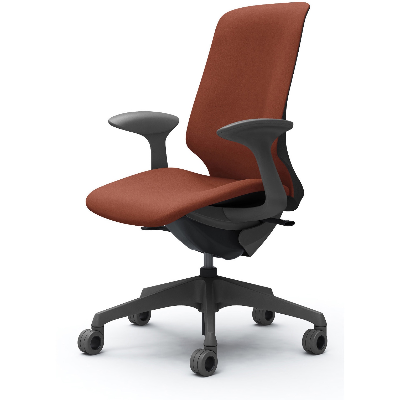 CT2CFE FXW6 スフィア，固定肘，ハイ，ホローウレタンC，座調節無 オカムラ(岡村製作所) インターロック ダークグレー   CT2CFE FXW6