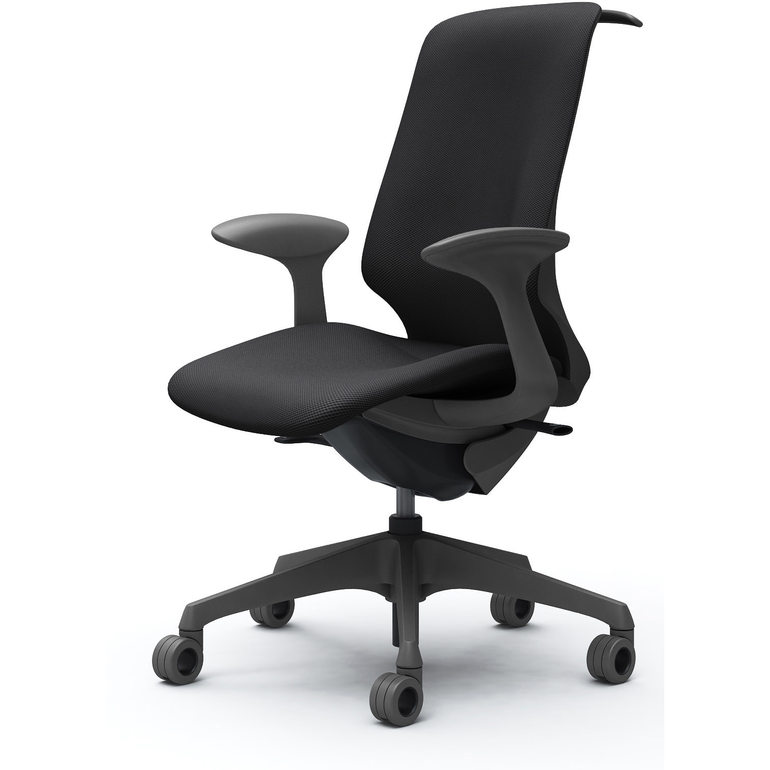 CT2DFE FRU1 スフィア，固定肘，ハイ，ホローウレタンC，座調節無，ハンガー有 オカムラ(岡村製作所) リネット ダークグレー   CT2DFE FRU1