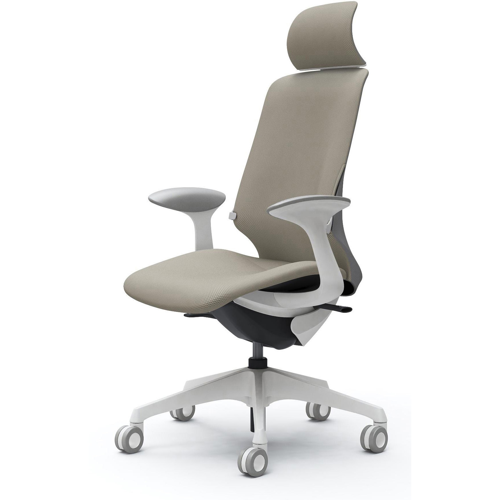 CT2GFD FRU7 スフィア，固定肘，EXハイ，ホローウレタンC，座調節無，ランバー有 オカムラ(岡村製作所) リネット ホワイト   CT2GFD FRU7