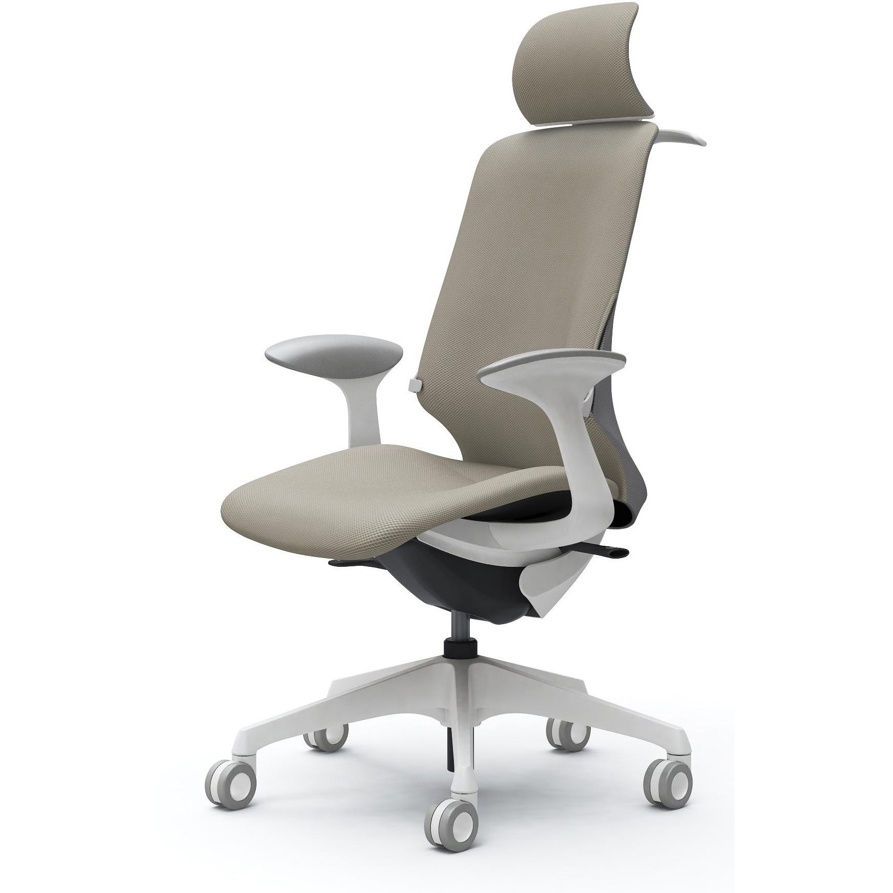 CT2HFD FRU7 スフィア，固定肘，EXハイ，ホローウレタンC，座調節無，ハンガー有，ランバー有 オカムラ(岡村製作所) リネット ホワイト   CT2HFD FRU7