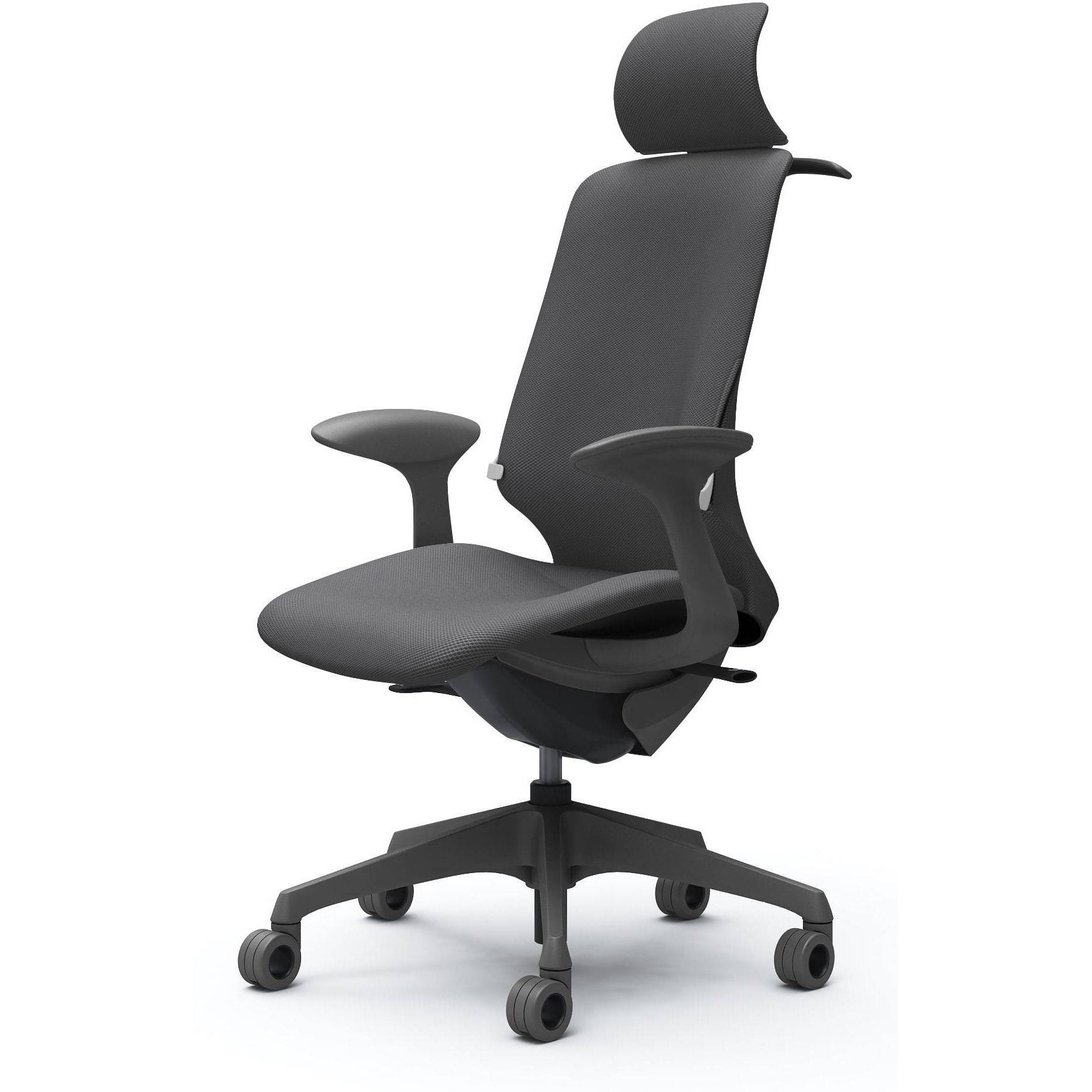 CT2HFF FRU2 スフィア，固定肘，EXハイ，ホローウレタンC，座調節無，ハンガー有，ランバー有 オカムラ(岡村製作所) リネット ダークグレー   CT2HFF FRU2