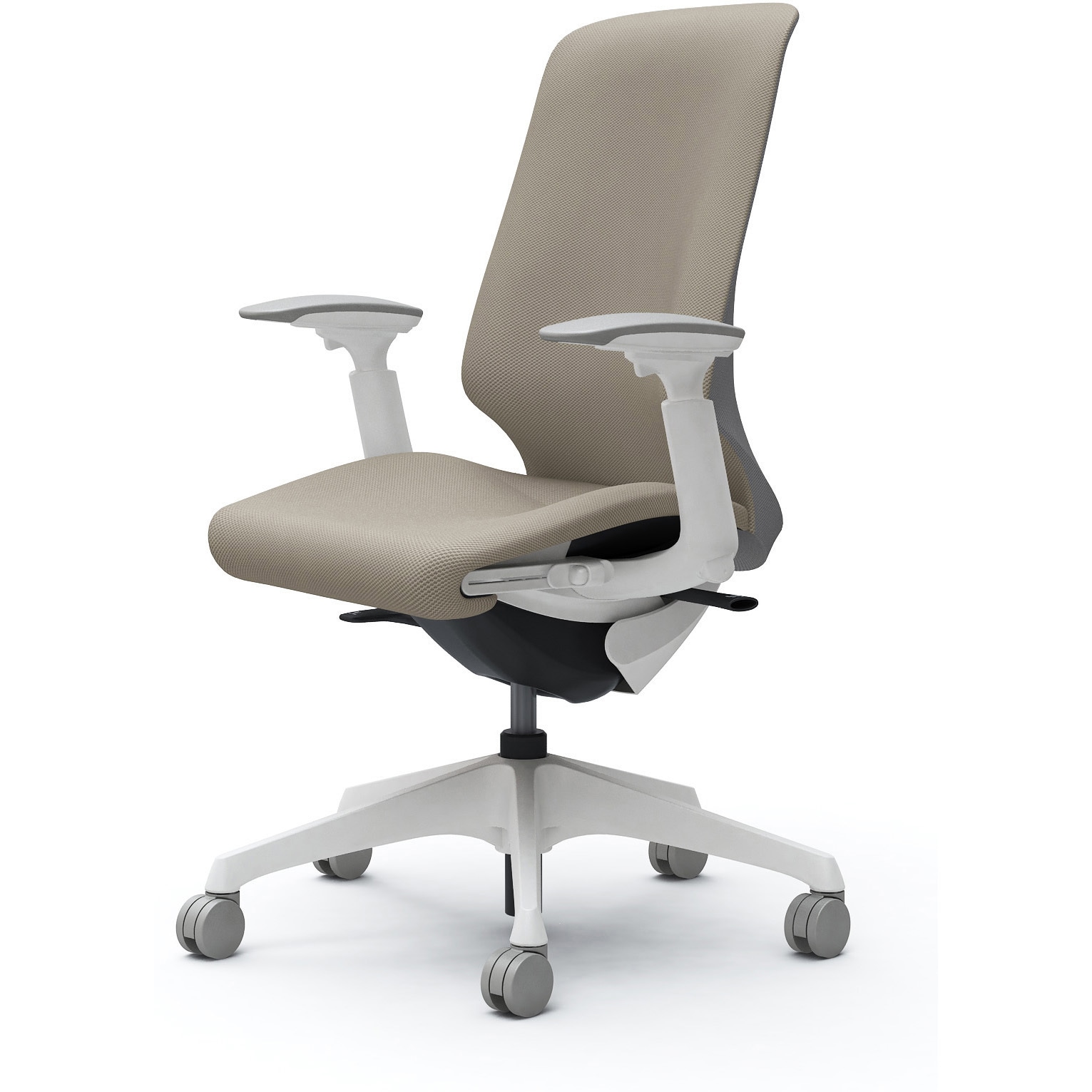 CT4AAC FRU7 スフィア，可動肘，ハイ，ノーマルナイロンC，座調節有 オカムラ(岡村製作所) リネット ホワイト   CT4AAC FRU7