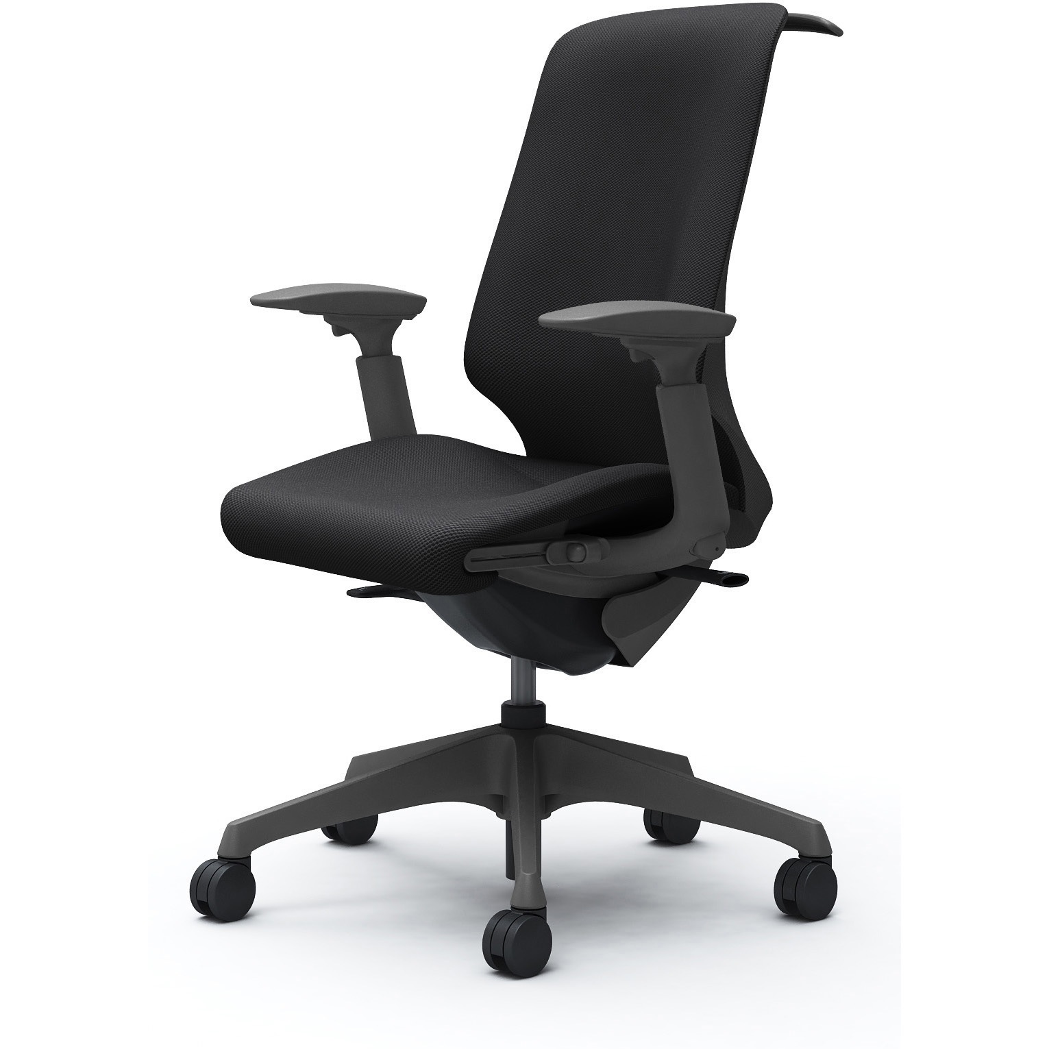 CT4BAE FRU1 スフィア，可動肘，ハイ，ノーマルナイロンC，座調節有，ハンガー有 オカムラ(岡村製作所) リネット ダークグレー   CT4BAE FRU1