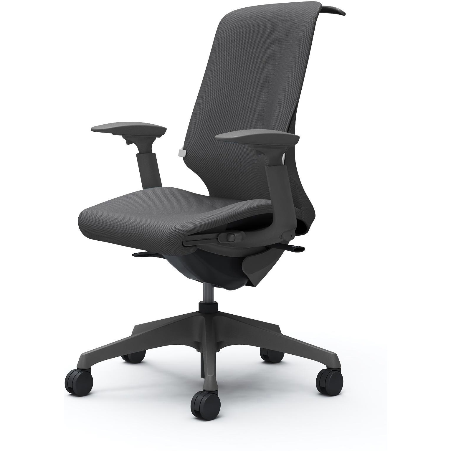 CT4BAF FRU2 スフィア，可動肘，ハイ，ノーマルナイロンC，座調節有，ハンガー有，ランバー有 オカムラ(岡村製作所) リネット ダークグレー   CT4BAF FRU2