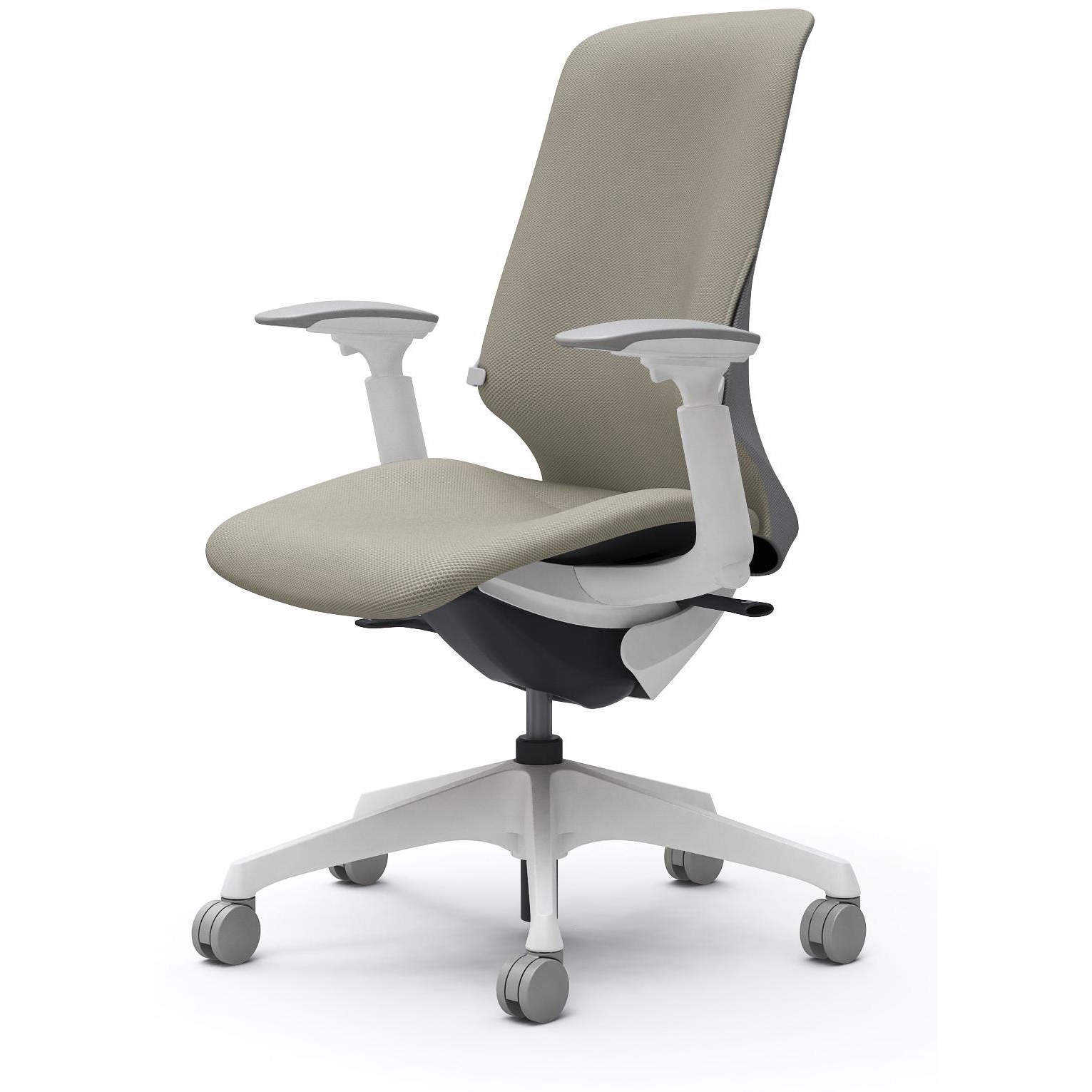 CT4CAD FRU7 スフィア，可動肘，ハイ，ノーマルナイロンC，座調節無，ランバー有 オカムラ(岡村製作所) リネット ホワイト   CT4CAD FRU7