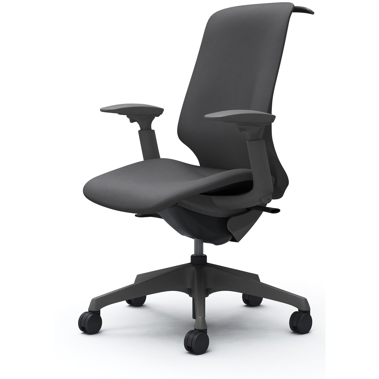 CT4DAE FRU2 スフィア，可動肘，ハイ，ノーマルナイロンC，座調節無，ハンガー有 オカムラ(岡村製作所) リネット ダークグレー   CT4DAE FRU2