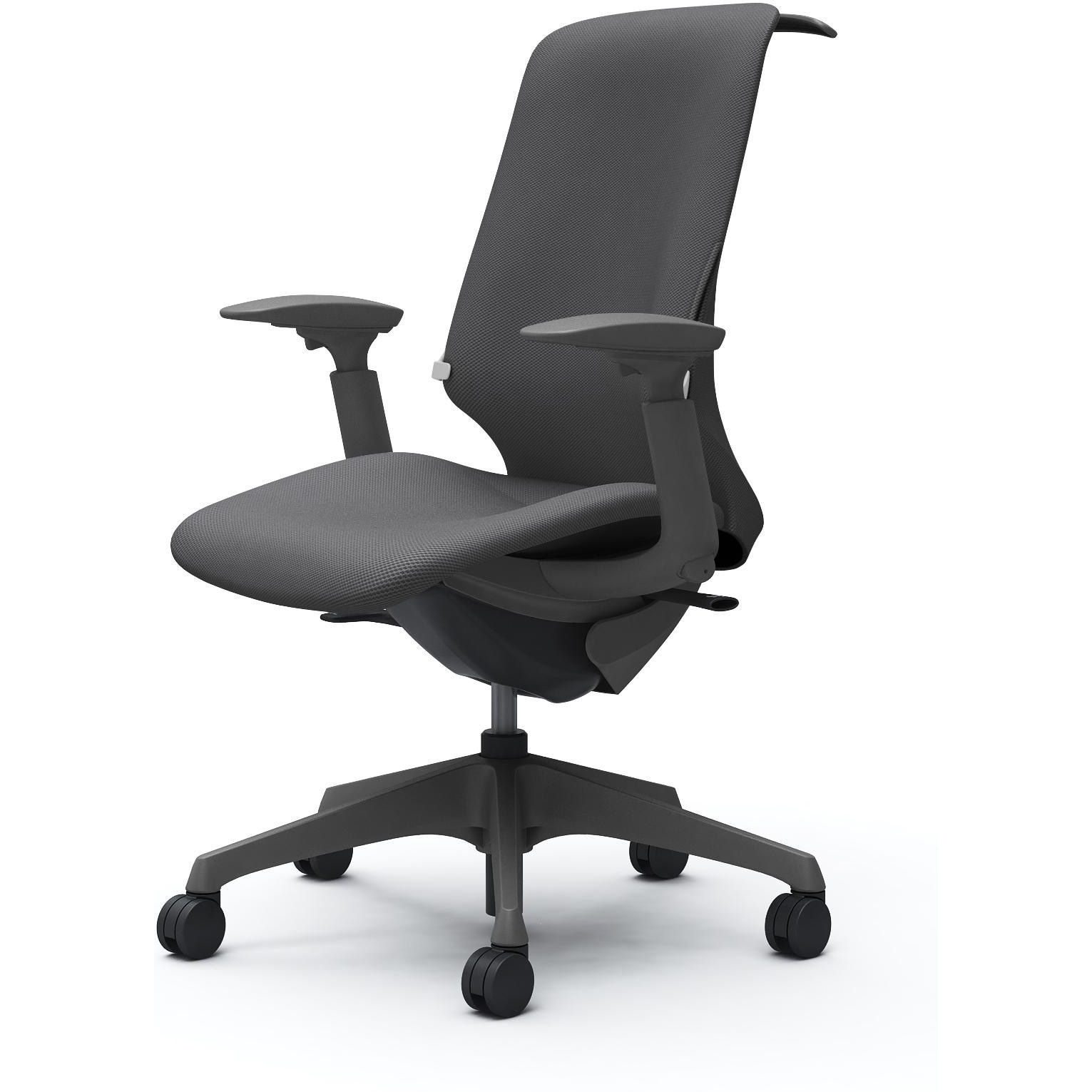 CT4DAF FRU2 スフィア，可動肘，ハイ，ノーマルナイロンC，座調節無，ハンガー有，ランバー有 オカムラ(岡村製作所) リネット ダークグレー   CT4DAF FRU2