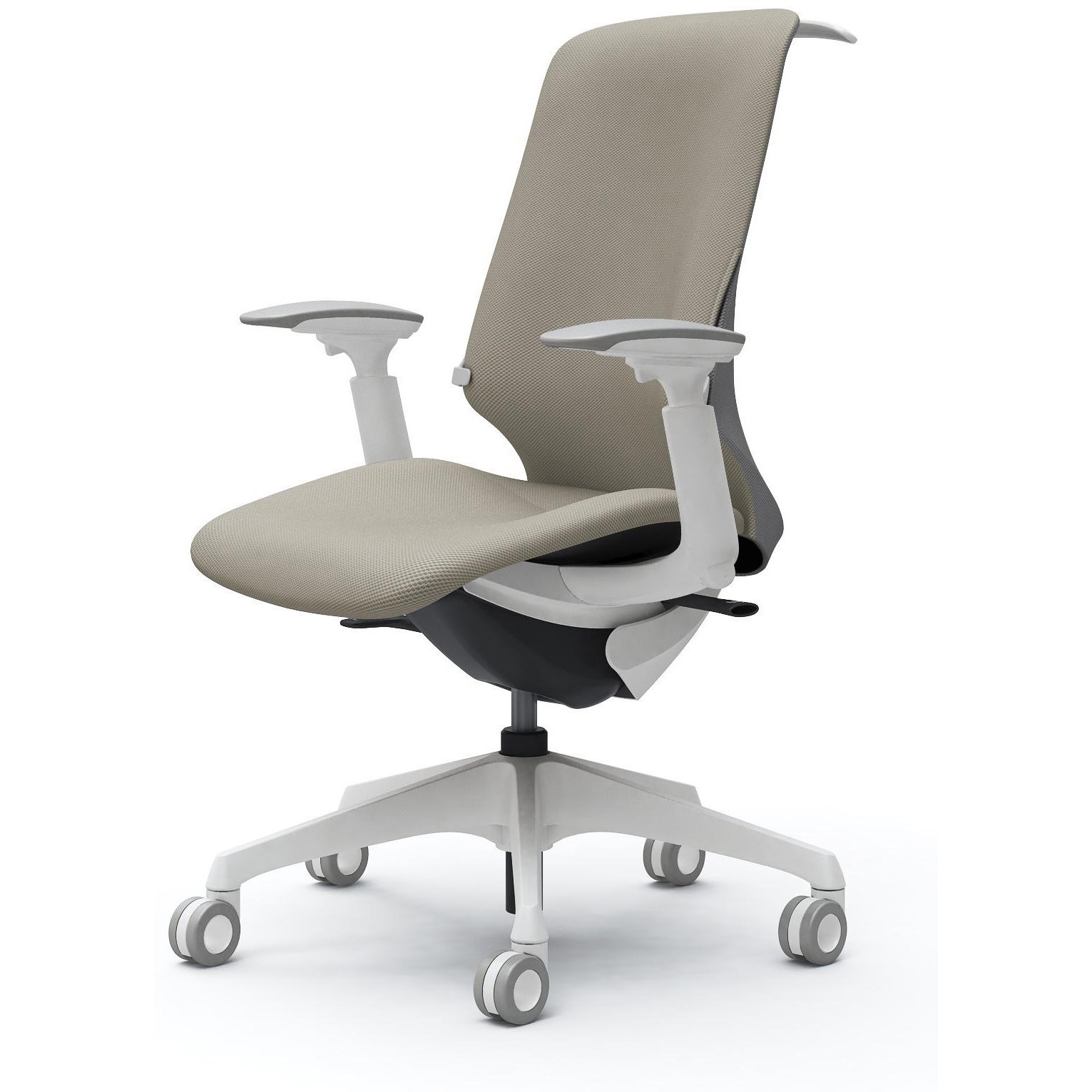 CT4DFD FRU7 スフィア，可動肘，ハイ，ホローウレタンC，座調節無，ハンガー有，ランバー有 オカムラ(岡村製作所) リネット ホワイト   CT4DFD FRU7 71,390円