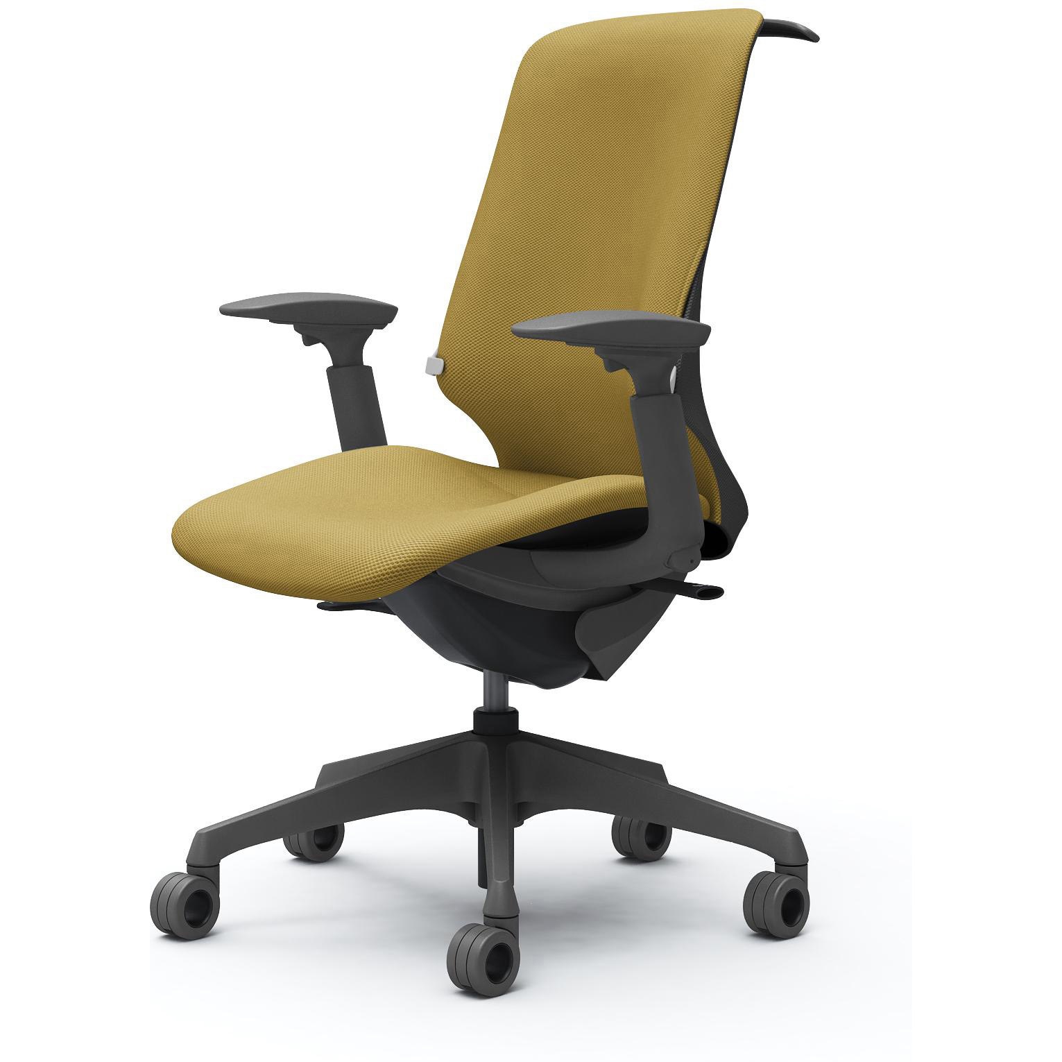 CT4DFF FRU8 スフィア，可動肘，ハイ，ホローウレタンC，座調節無，ハンガー有，ランバー有 オカムラ(岡村製作所) リネット ダークグレー   CT4DFF FRU8