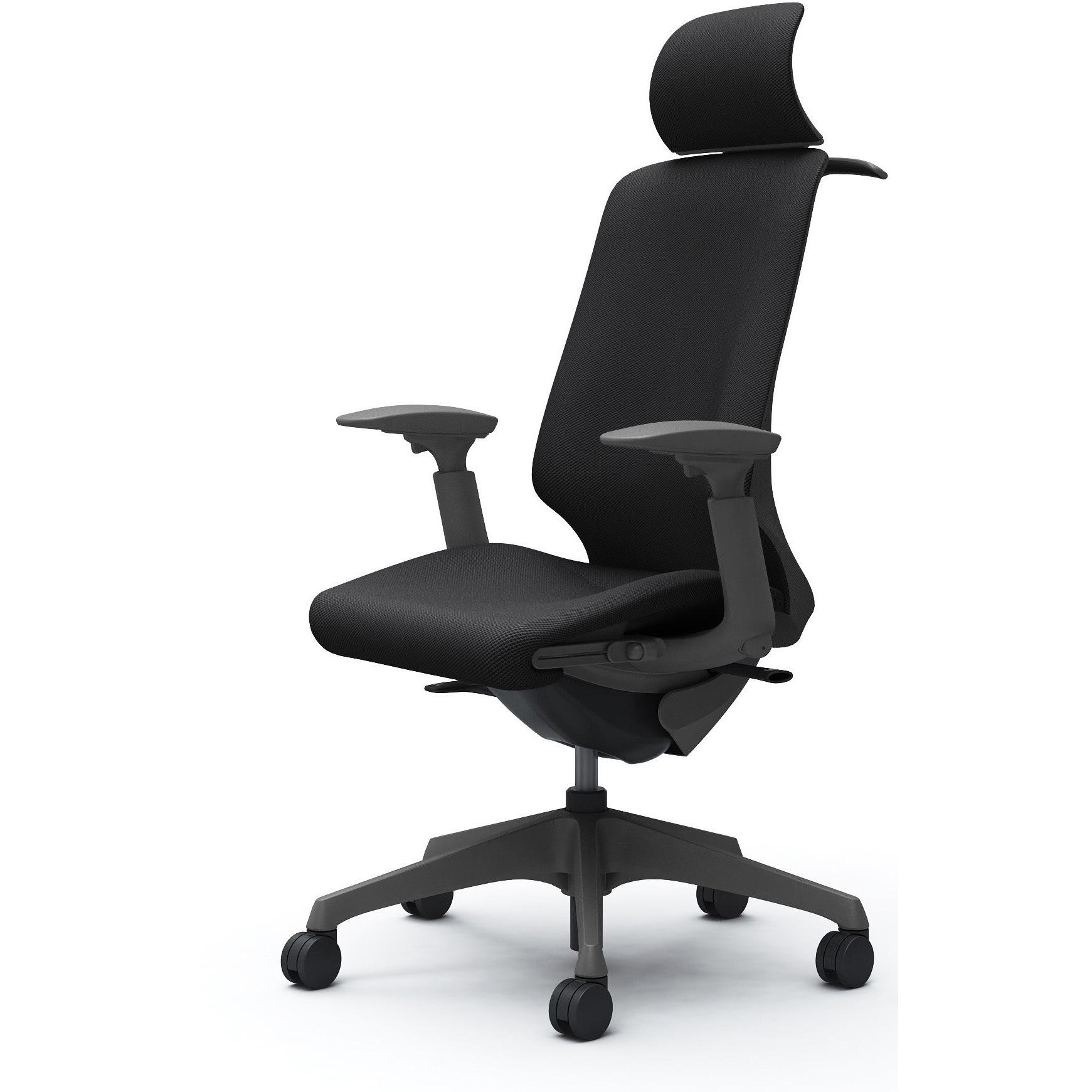 CT4FAE FRU1 スフィア，可動肘，EXハイ，ノーマルナイロンC，座調節有，ハンガー有 オカムラ(岡村製作所) リネット ダークグレー   CT4FAE FRU1