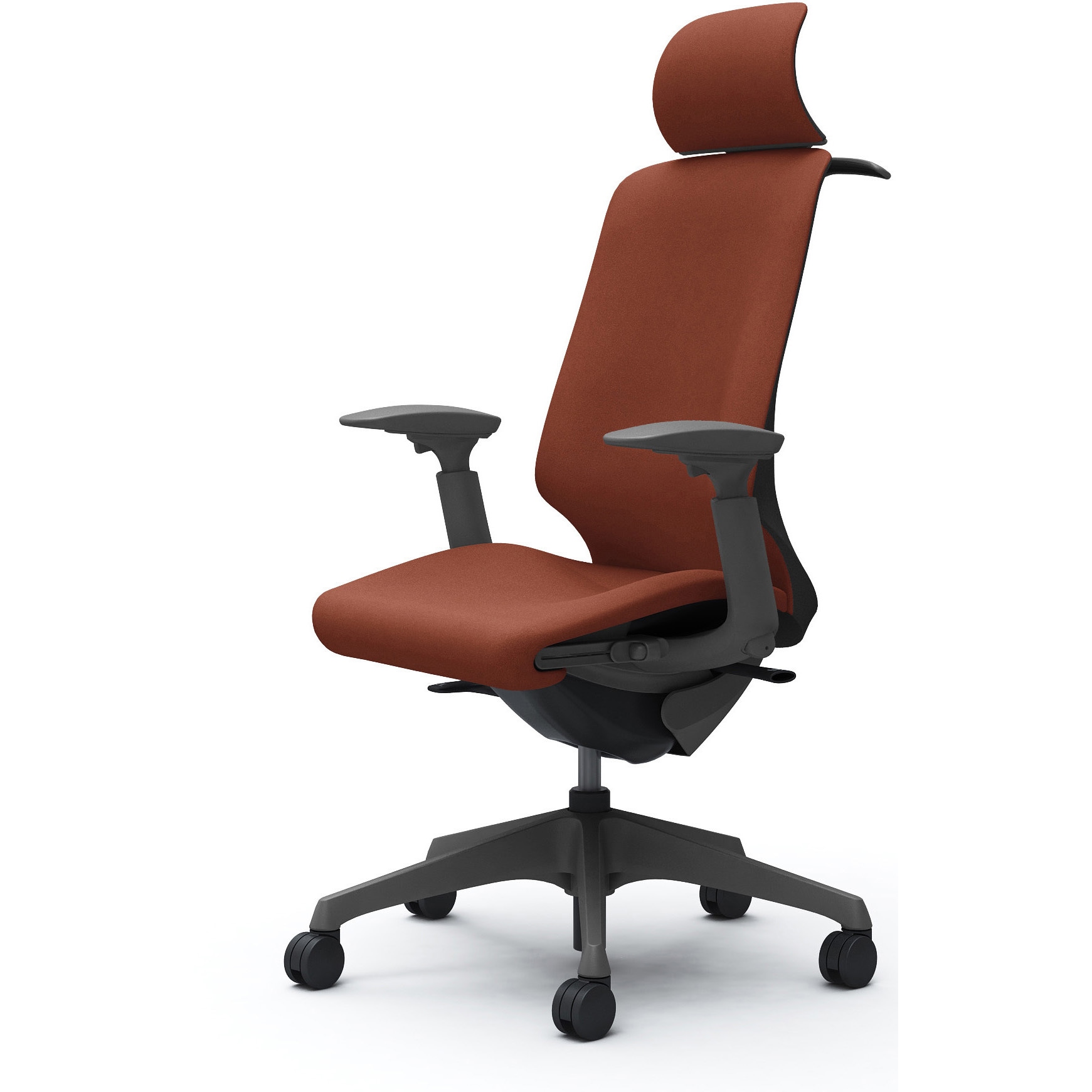 CT4FAE FXW6 スフィア，可動肘，EXハイ，ノーマルナイロンC，座調節有，ハンガー有 オカムラ(岡村製作所) インターロック ダークグレー   CT4FAE FXW6