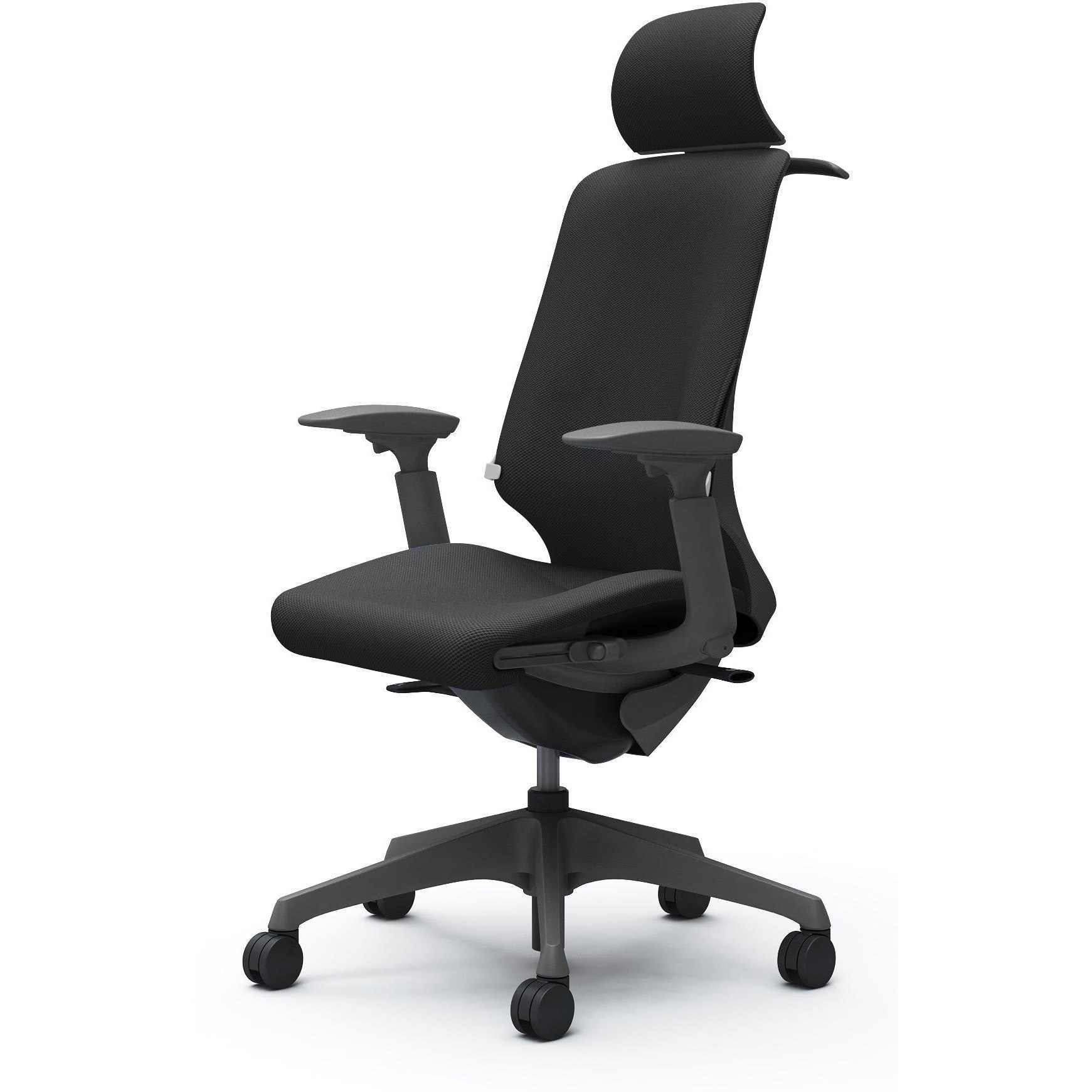 CT4FAF FRU1 スフィア，可動肘，EXハイ，ノーマルナイロンC，座調節有，ハンガー有，ランバー有 オカムラ(岡村製作所) リネット ダークグレー   CT4FAF FRU1