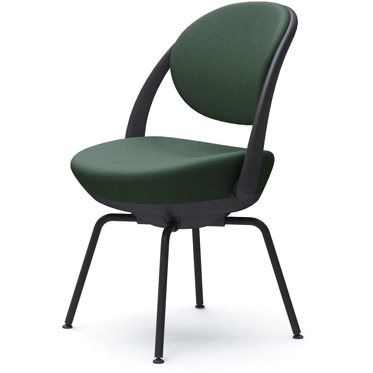 8CBAGR FXW5 パラベル，スタンダードタイプ，スチール4本脚 オカムラ(岡村製作所) 肘なし インターロック ブラックボディ   8CBAGR FXW5