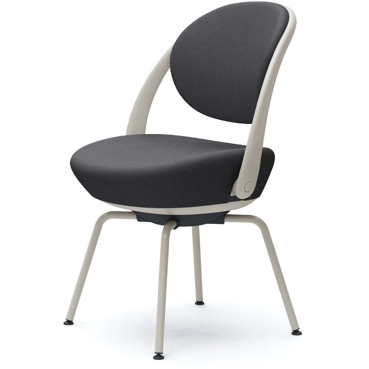 8CBAGN FXW0 パラベル，カバーリングタイプ，スチール4本脚 オカムラ(岡村製作所) 肘なし インターロック ライトグレージュボディ   8CBAGN FXW0