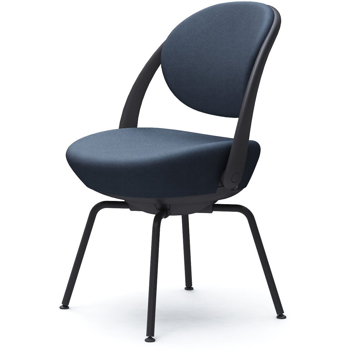 8CBAGS FXW4 パラベル，カバーリングタイプ，スチール4本脚 オカムラ(岡村製作所) 肘なし インターロック ブラックボディ   8CBAGS FXW4