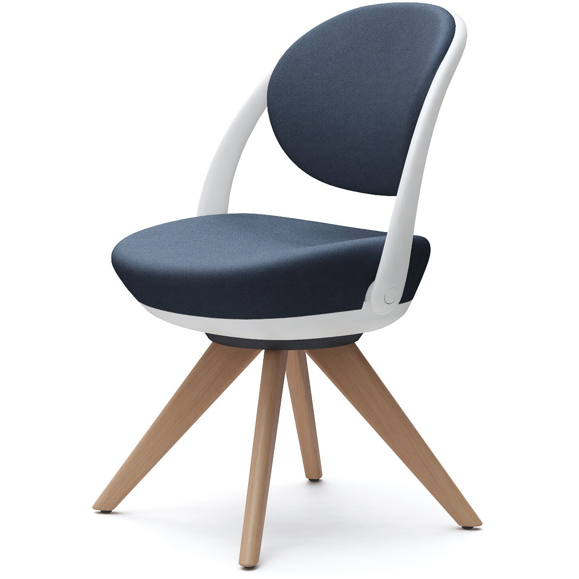 8CBAYW FXW4 パラベル，スタンダードタイプ，木4本脚ナチュラル オカムラ(岡村製作所) 肘なし インターロック ホワイトボディ   8CBAYW FXW4