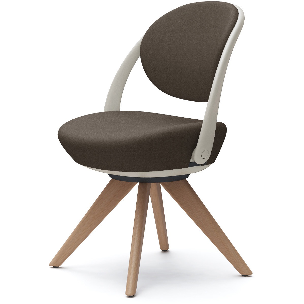 8CBAYN FXW3 パラベル，カバーリングタイプ，木4本脚ナチュラル オカムラ(岡村製作所) 肘なし インターロック ライトグレージュボディ   8CBAYN FXW3