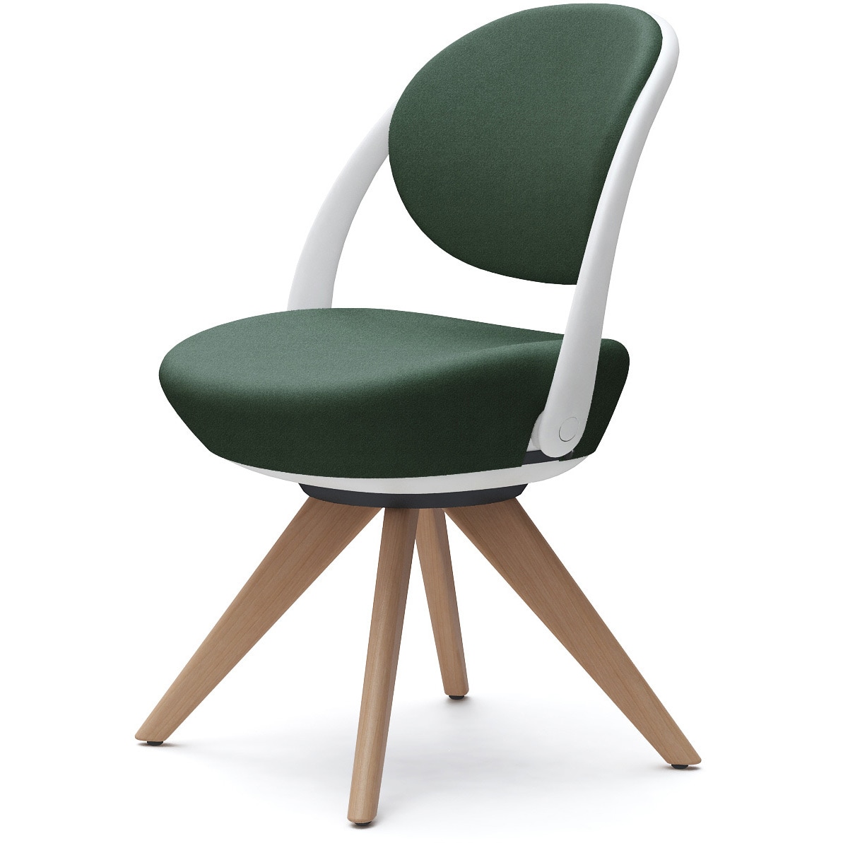 8CBAYY FXW5 パラベル，カバーリングタイプ，木4本脚ナチュラル オカムラ(岡村製作所) 肘なし インターロック ホワイトボディ   8CBAYY FXW5