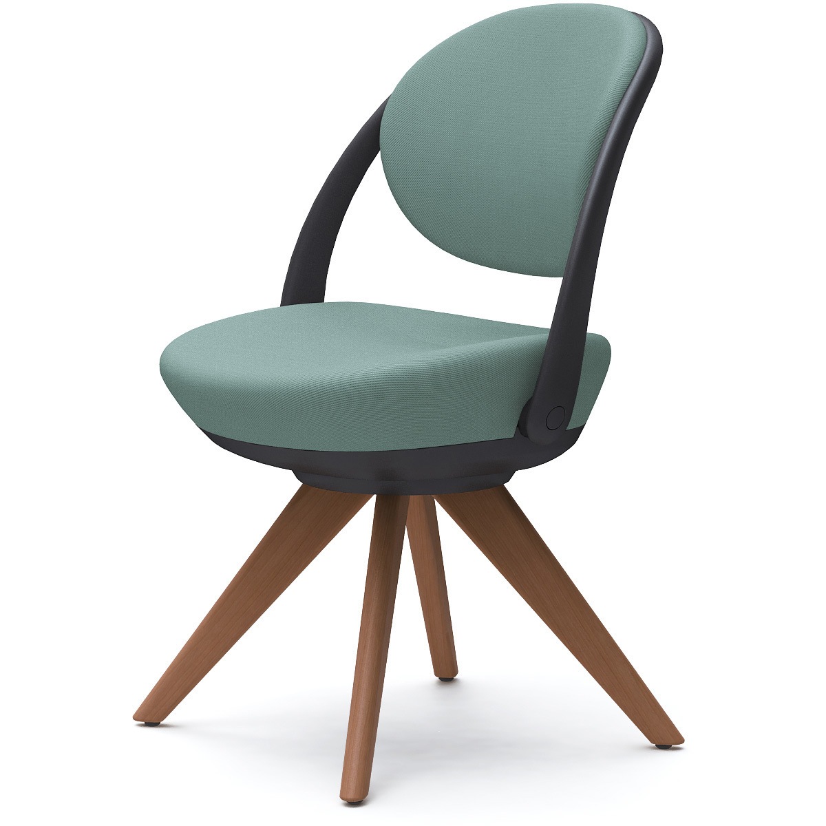 8CBAYR FKY6 パラベル，スタンダードタイプ，木4本脚ダーク オカムラ(岡村製作所) 肘なし ブラックボディ ツイル   8CBAYR FKY6 36,387円