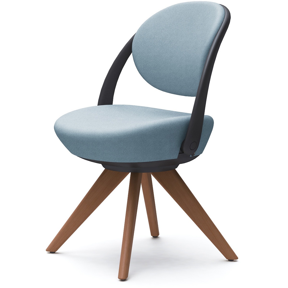 8CBAYS FXW9 パラベル，カバーリングタイプ，木4本脚ダーク オカムラ(岡村製作所) 肘なし インターロック ブラックボディ